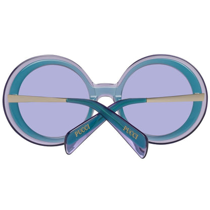 Emilio Pucci Türkisfarbene Sonnenbrille aus Metall und Kunststoff
