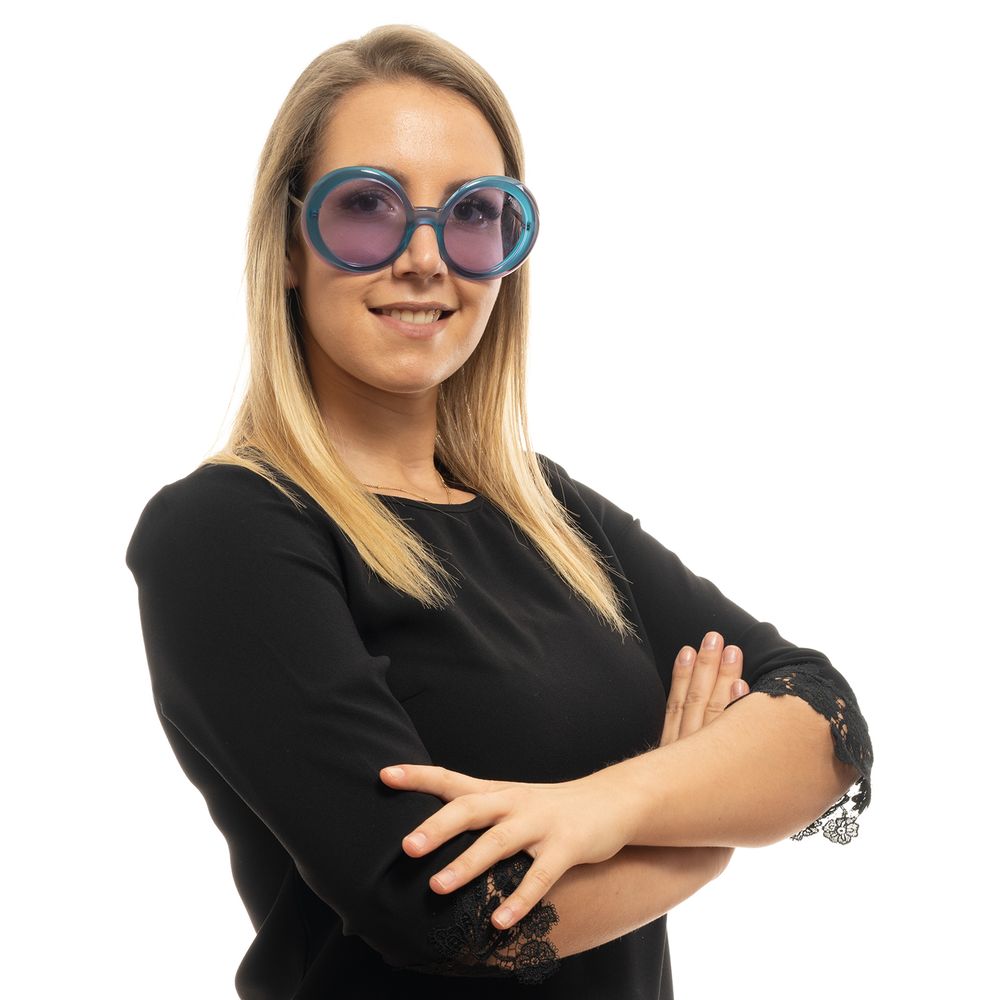 Emilio Pucci Türkisfarbene Sonnenbrille aus Metall und Kunststoff