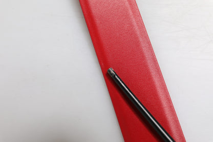 Dolce &amp; Gabbana – Roter Gürtel aus Kalbsleder mit verzierter Metallschnalle