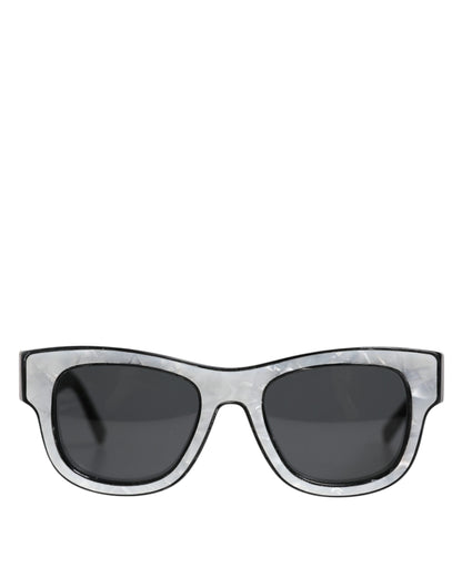 Dolce & Gabbana Pearl White Acetate Frame Domenico Deep Shades Sunglasses