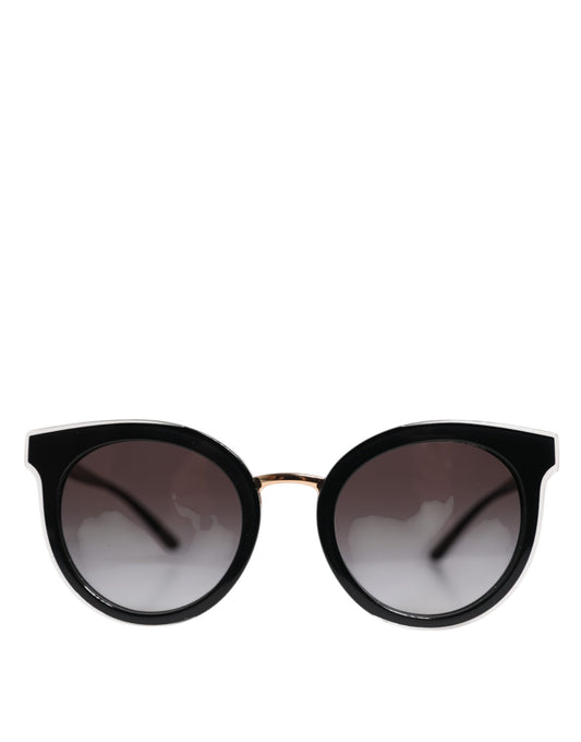 Dolce &amp; Gabbana Schwarze, transparente Rand-Sonnenbrille DG4371-F