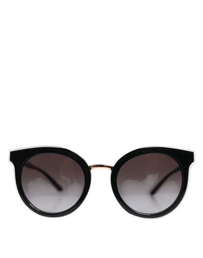 Dolce &amp; Gabbana Schwarze, transparente Rand-Sonnenbrille DG4371-F