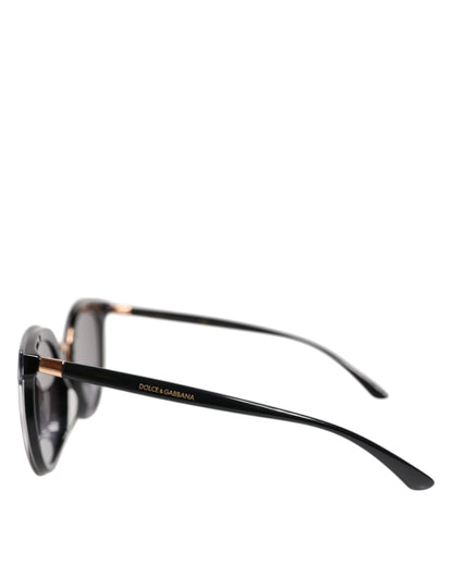 Dolce &amp; Gabbana Schwarze, transparente Rand-Sonnenbrille DG4371-F