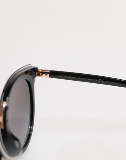 Dolce &amp; Gabbana Schwarze, transparente Rand-Sonnenbrille DG4371-F