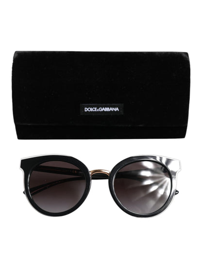 Dolce &amp; Gabbana Schwarze, transparente Rand-Sonnenbrille DG4371-F