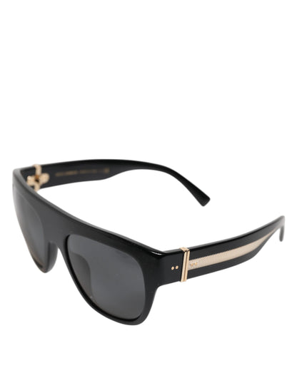 Dolce &amp; Gabbana Schwarze quadratische Acetat-Sonnenbrille DG4398-F
