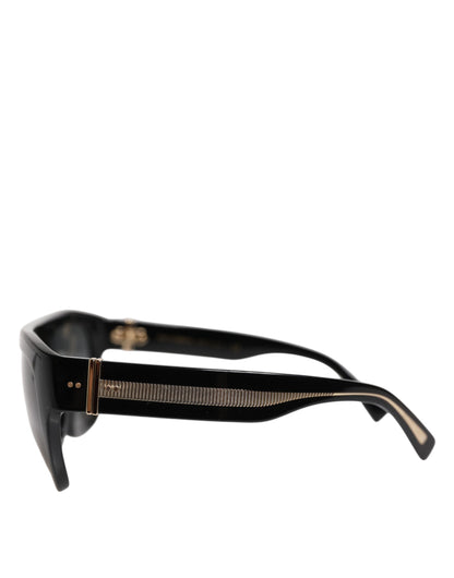 Dolce &amp; Gabbana Schwarze quadratische Acetat-Sonnenbrille DG4398-F