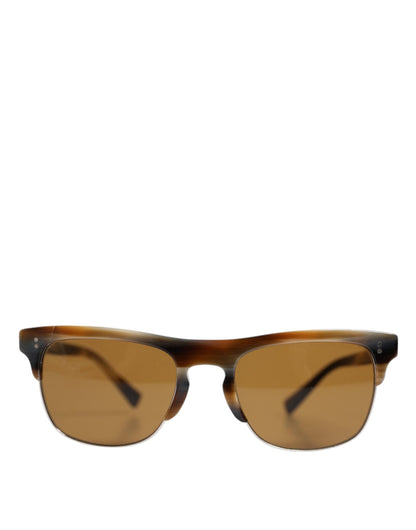 Dolce &amp; Gabbana Braun gestreifte Acetat-Sonnenbrille DG4305