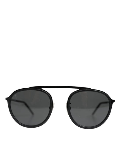Dolce &amp; Gabbana – Runde Sonnenbrille mit schwarzem Metallrahmen DG2276