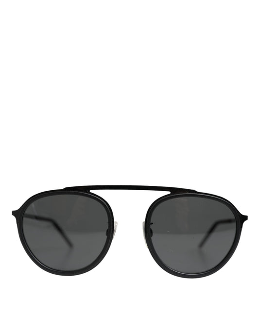 Dolce &amp; Gabbana – Runde Sonnenbrille mit schwarzem Metallrahmen DG2276