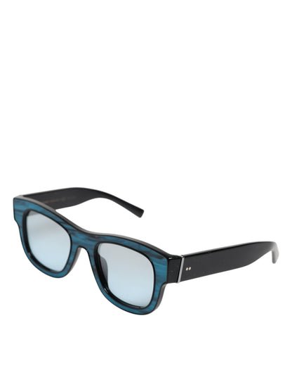 Dolce &amp; Gabbana Blau Schwarz Marmoriertes Metall DG2215K Brillen Sonnenbrille