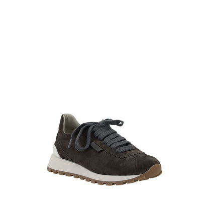 Brunello Cucinelli Schwarze Plateau-Sneaker aus Gummi