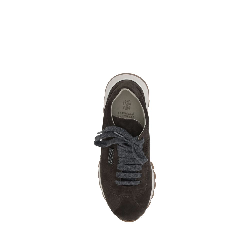 Brunello Cucinelli Schwarze Plateau-Sneaker aus Gummi