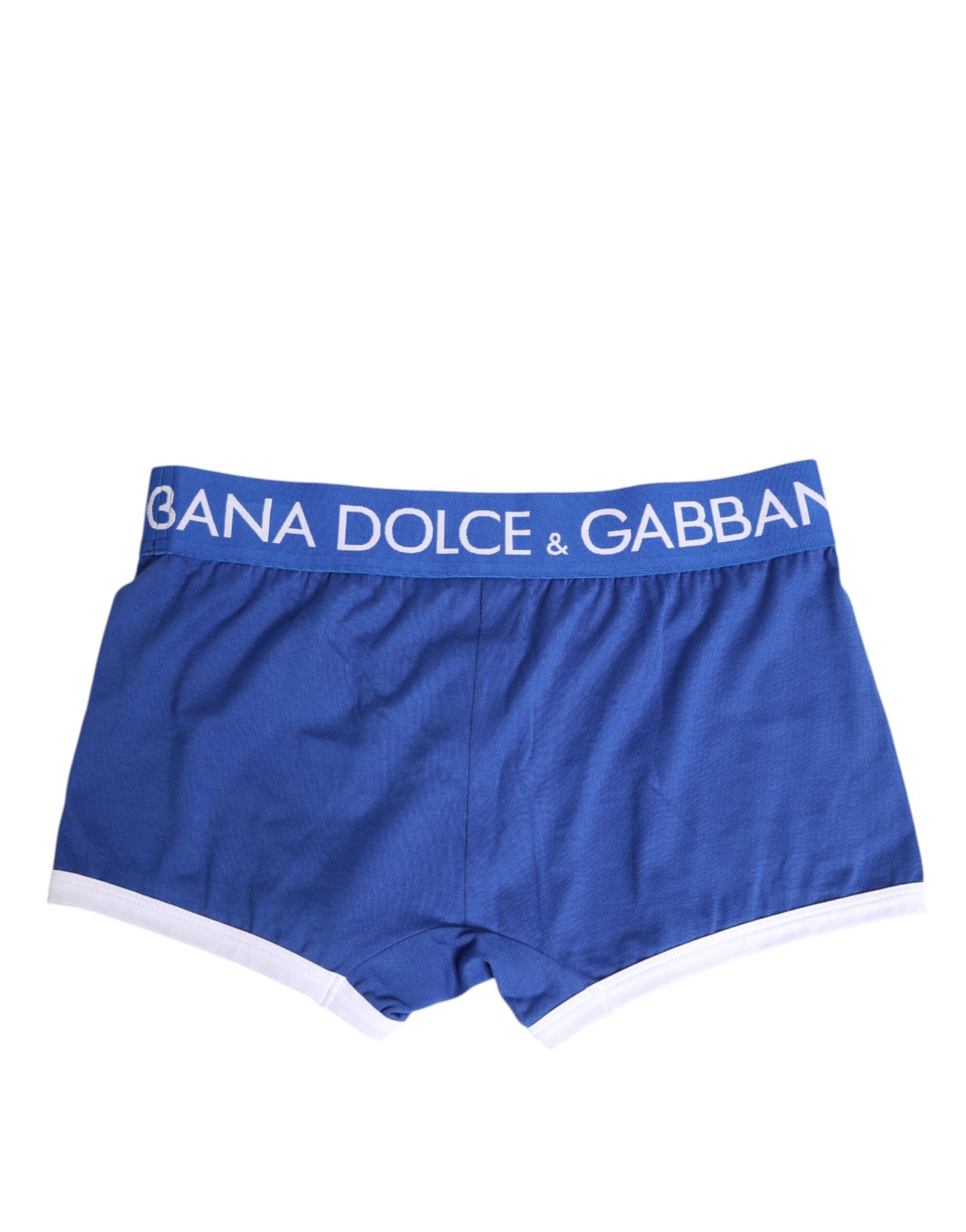 Dolce & Gabbana Blue Cotton Stretch Regular Boxer Underwear