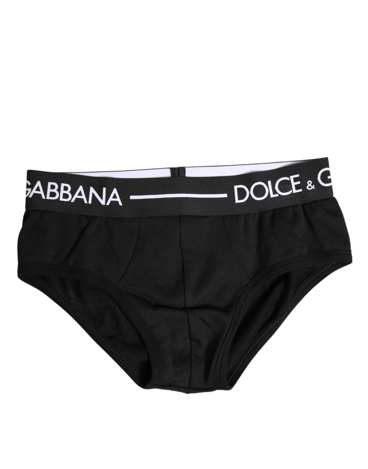 Dolce &amp; Gabbana – Schwarze Slips aus Baumwollstretch in normaler Passform