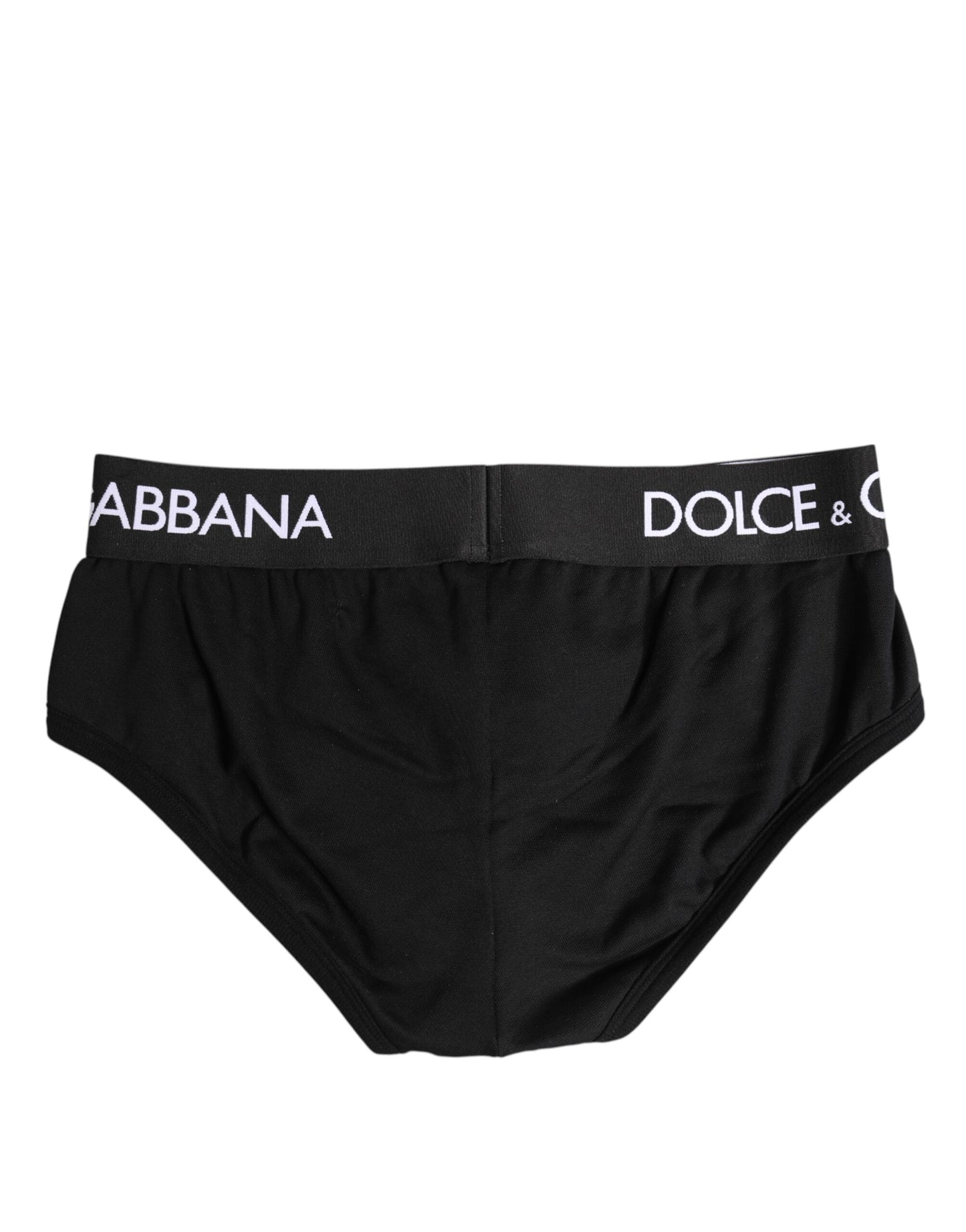 Dolce &amp; Gabbana – Schwarze Slips aus Baumwollstretch in normaler Passform