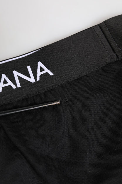 Dolce &amp; Gabbana – Schwarze Slips aus Baumwollstretch in normaler Passform
