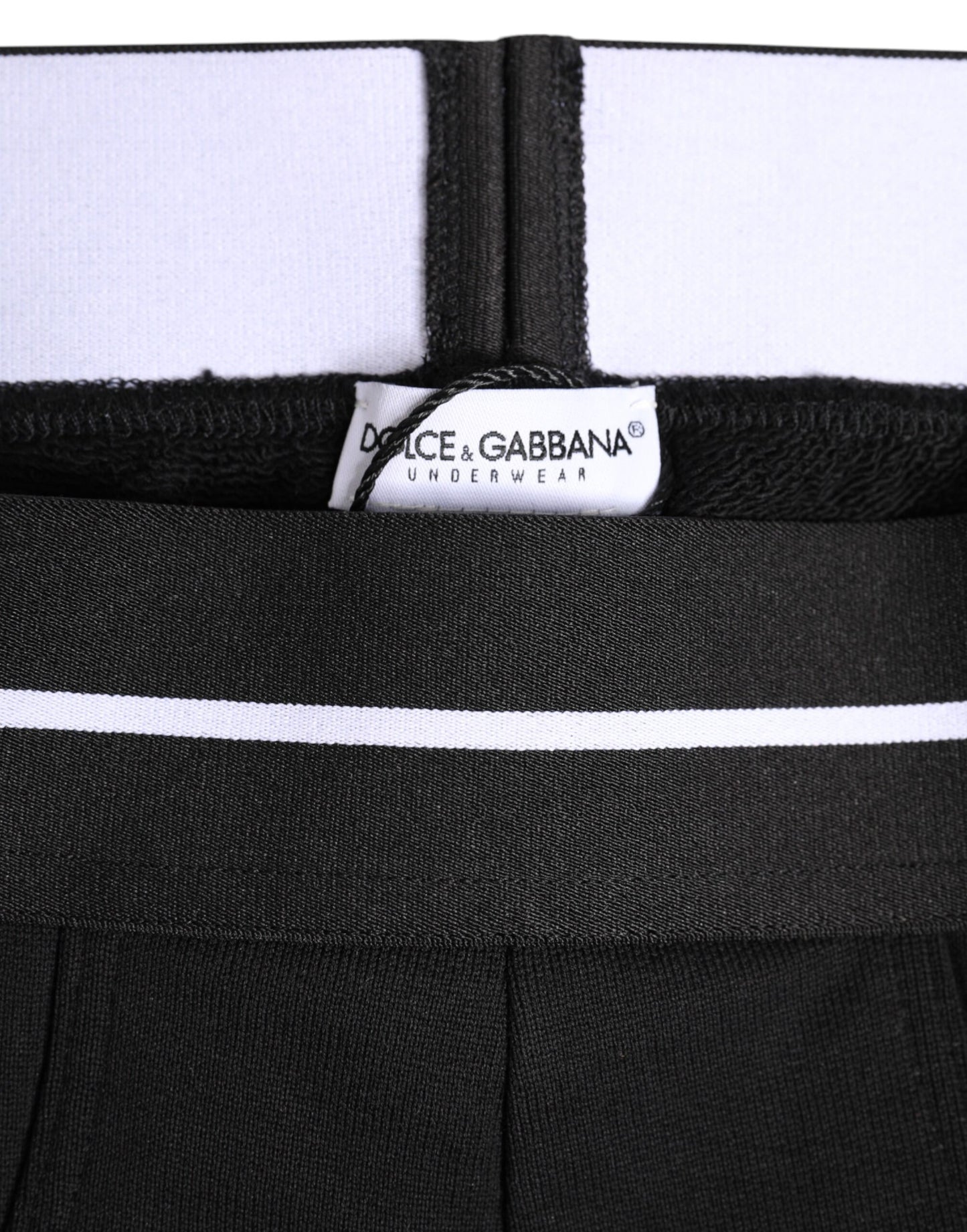 Dolce &amp; Gabbana – Schwarze Slips aus Baumwollstretch in normaler Passform