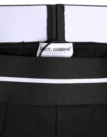 Dolce &amp; Gabbana – Schwarze Slips aus Baumwollstretch in normaler Passform