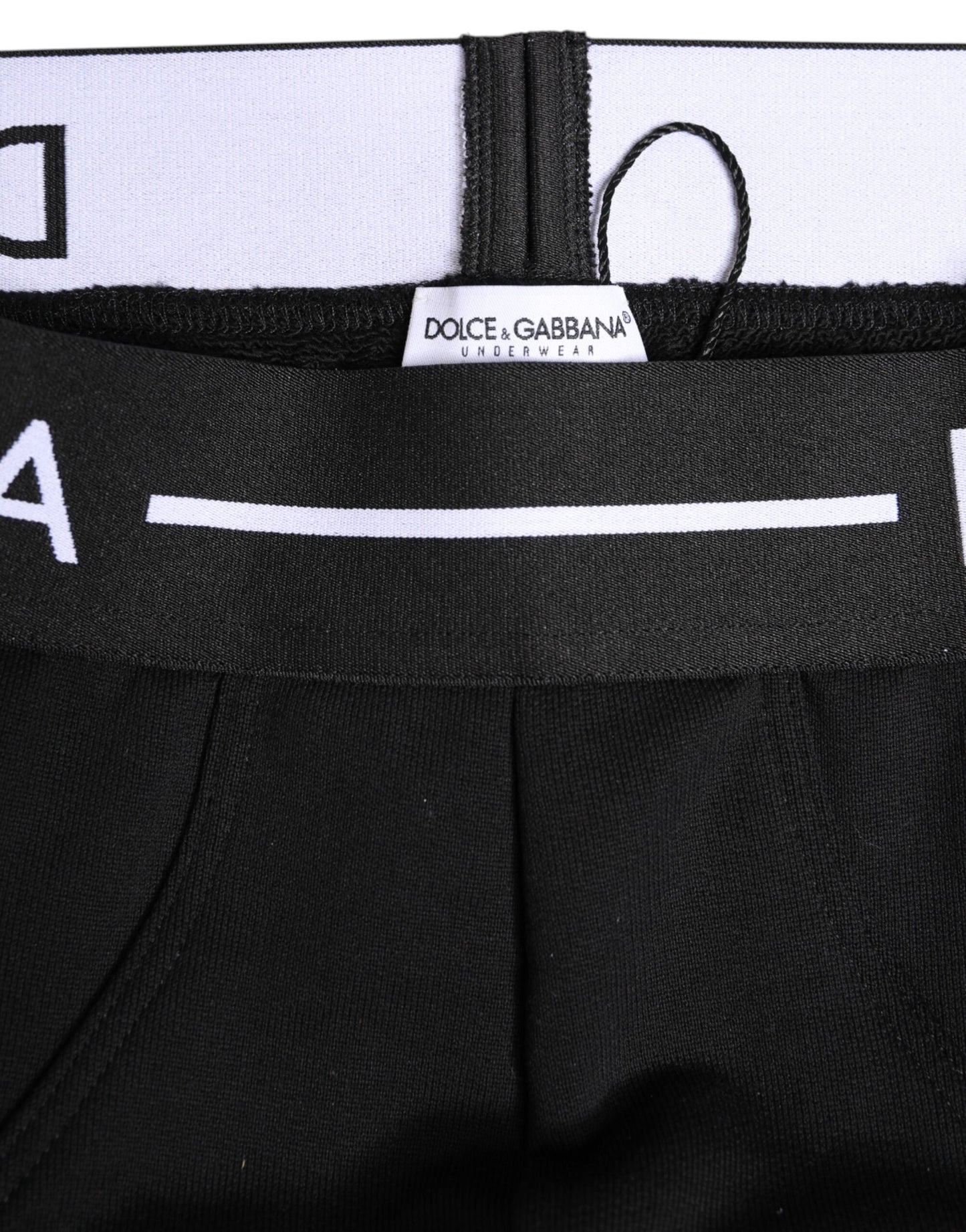 Dolce &amp; Gabbana – Schwarze Slips aus Baumwollstretch in normaler Passform