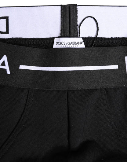 Dolce &amp; Gabbana – Schwarze Slips aus Baumwollstretch in normaler Passform