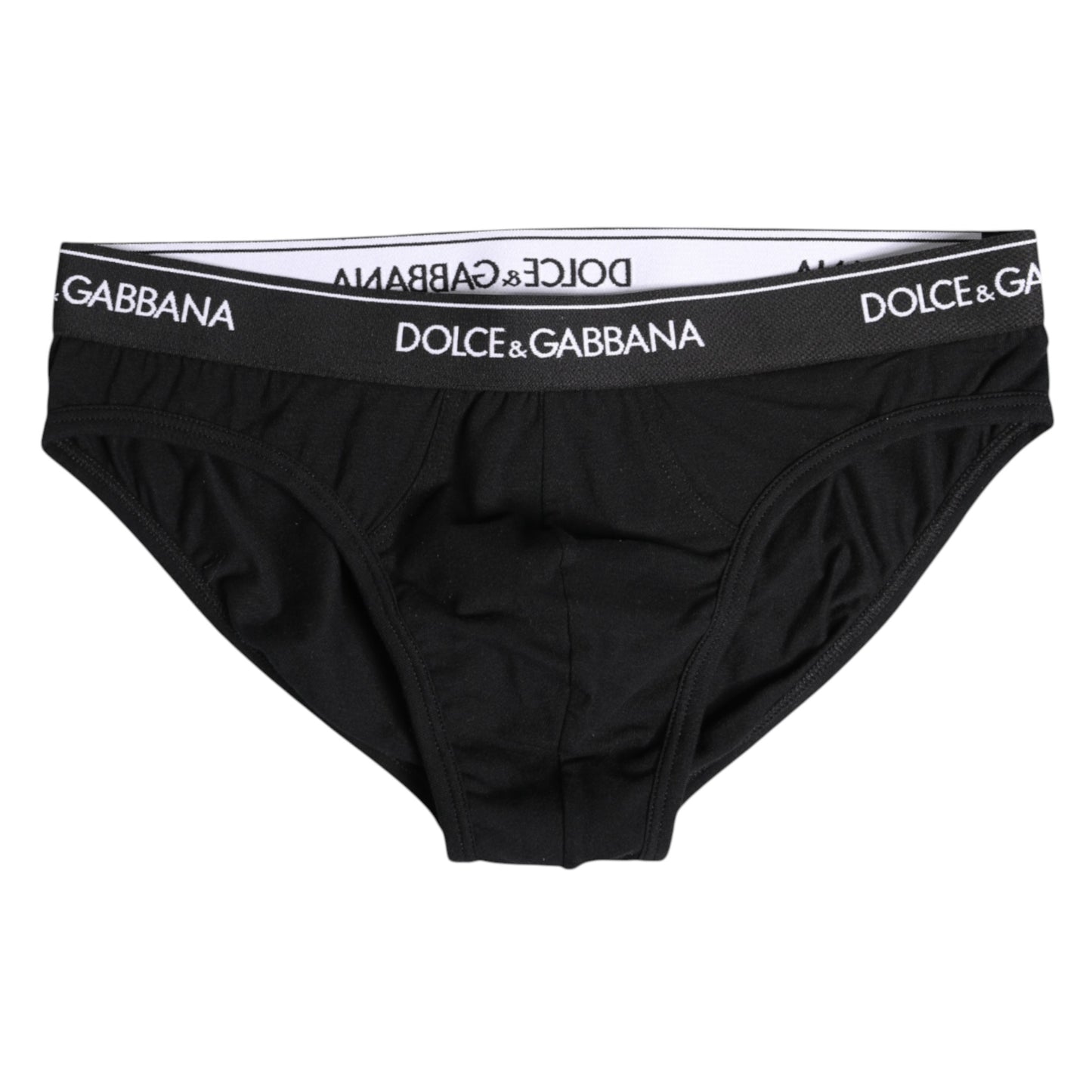 Dolce &amp; Gabbana – Schwarze Slips aus Baumwollstretch in normaler Passform