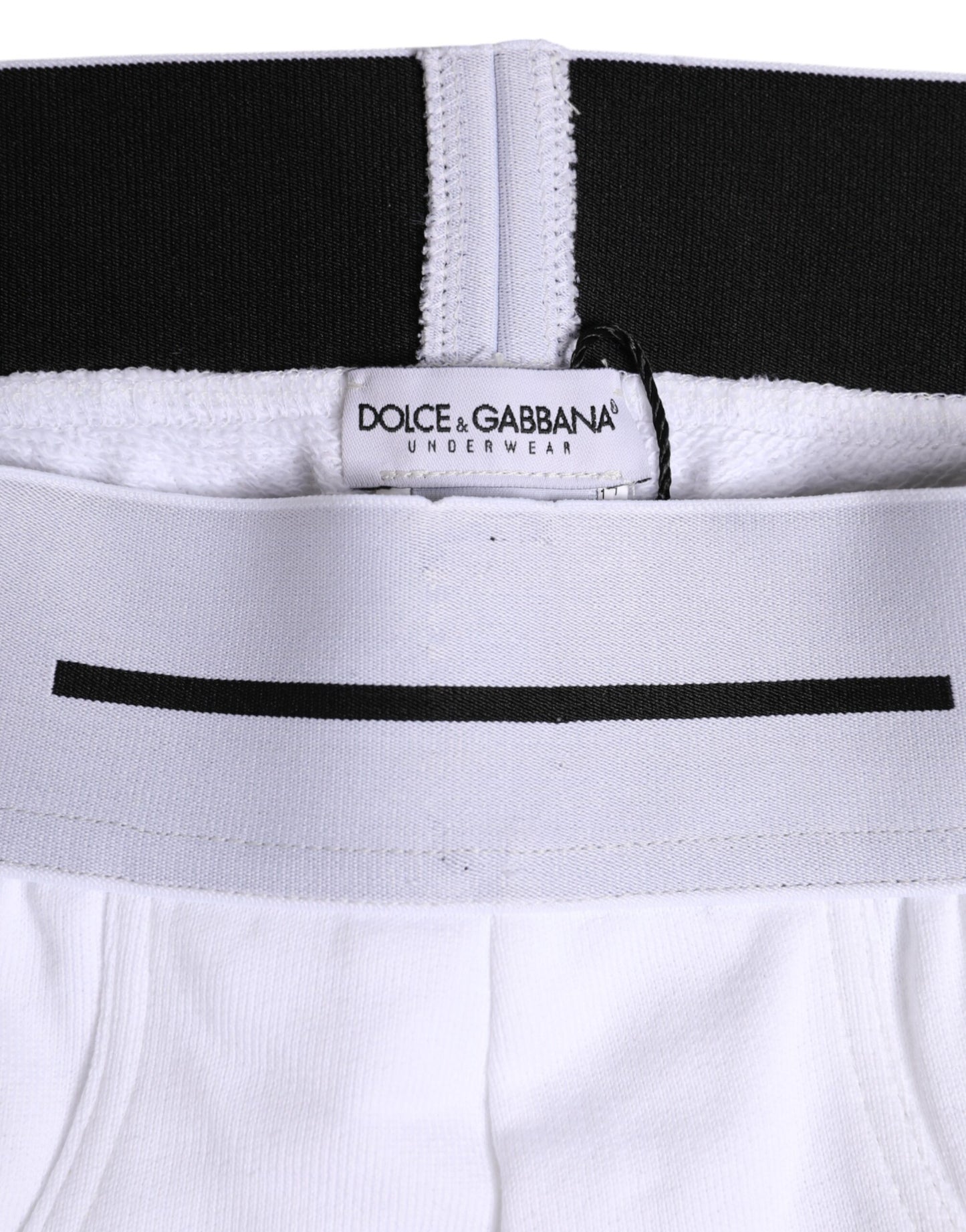 Dolce &amp; Gabbana – Weiße, normale Slip-Unterhose aus Baumwollstretch