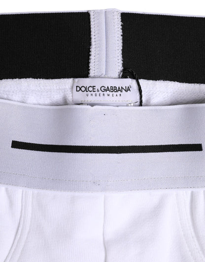 Dolce &amp; Gabbana – Weiße, normale Slip-Unterhose aus Baumwollstretch