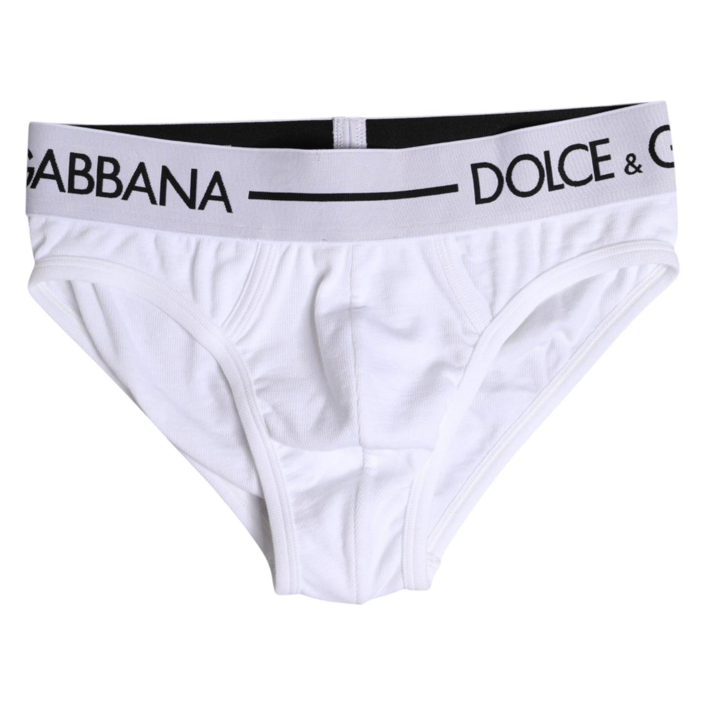 Dolce &amp; Gabbana – Weiße, normale Slip-Unterhose aus Baumwollstretch