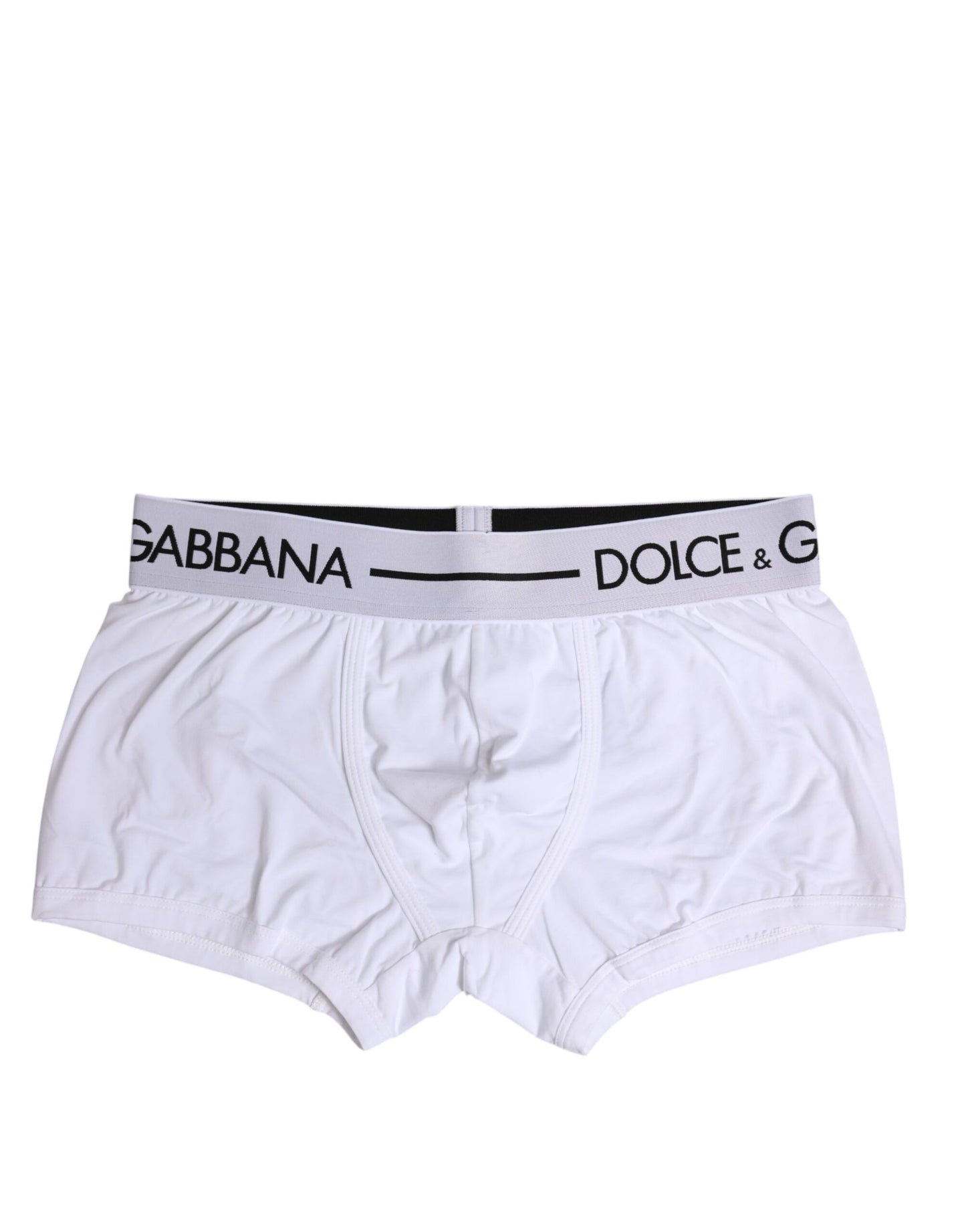 Dolce &amp; Gabbana – Boxershorts aus weißem Baumwollstretch in normaler Passform