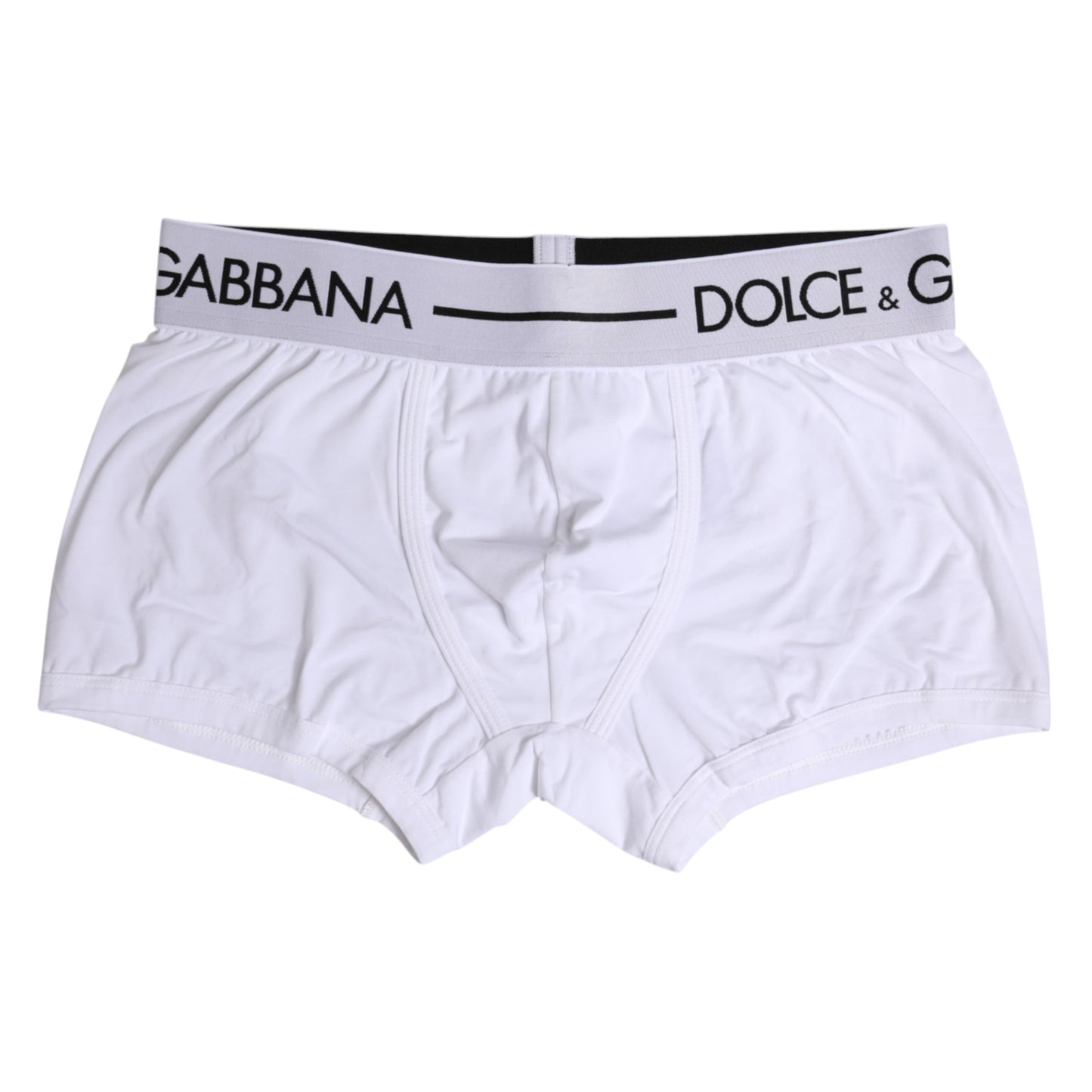 Dolce &amp; Gabbana – Boxershorts aus weißem Baumwollstretch in normaler Passform