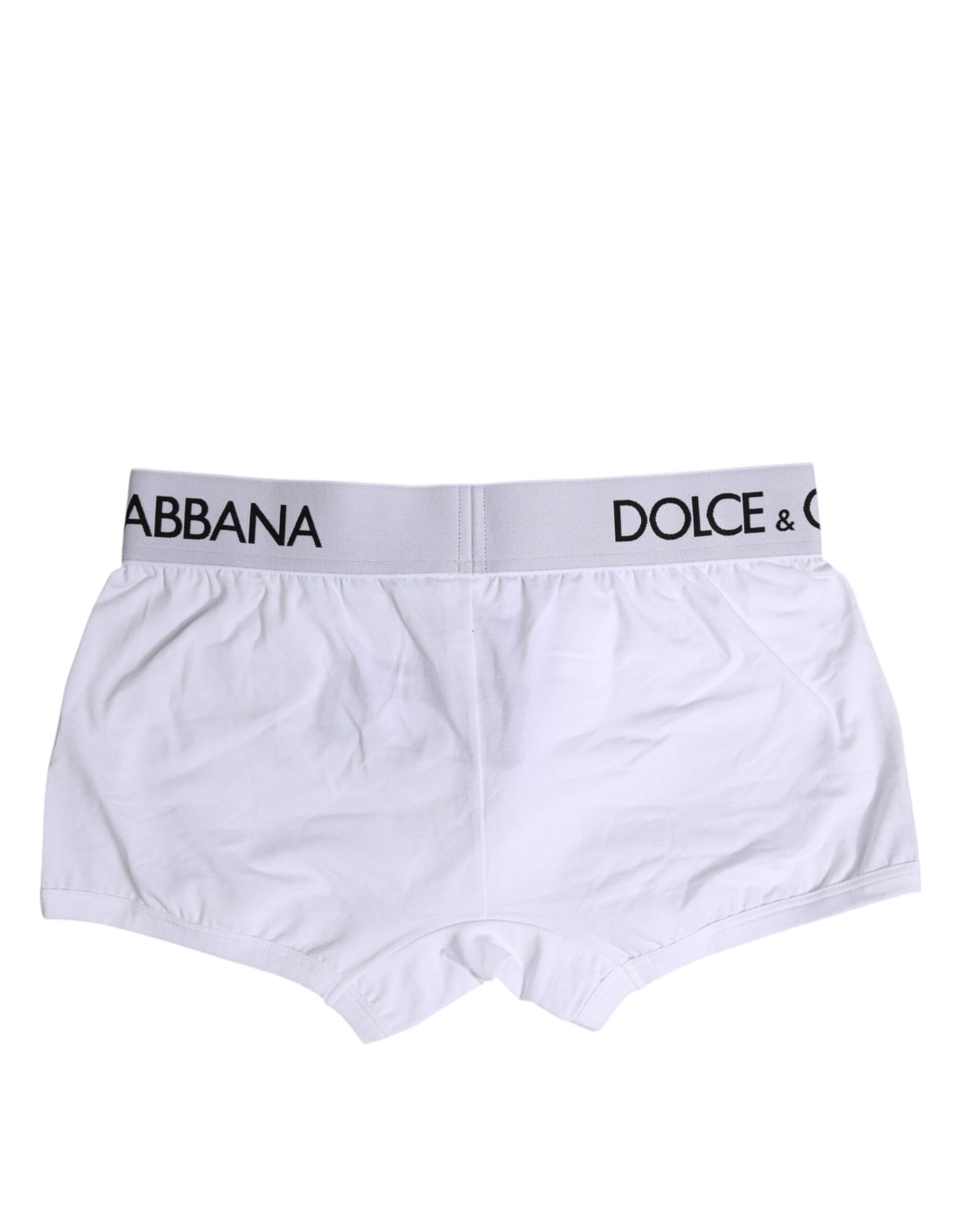 Dolce &amp; Gabbana – Boxershorts aus weißem Baumwollstretch in normaler Passform