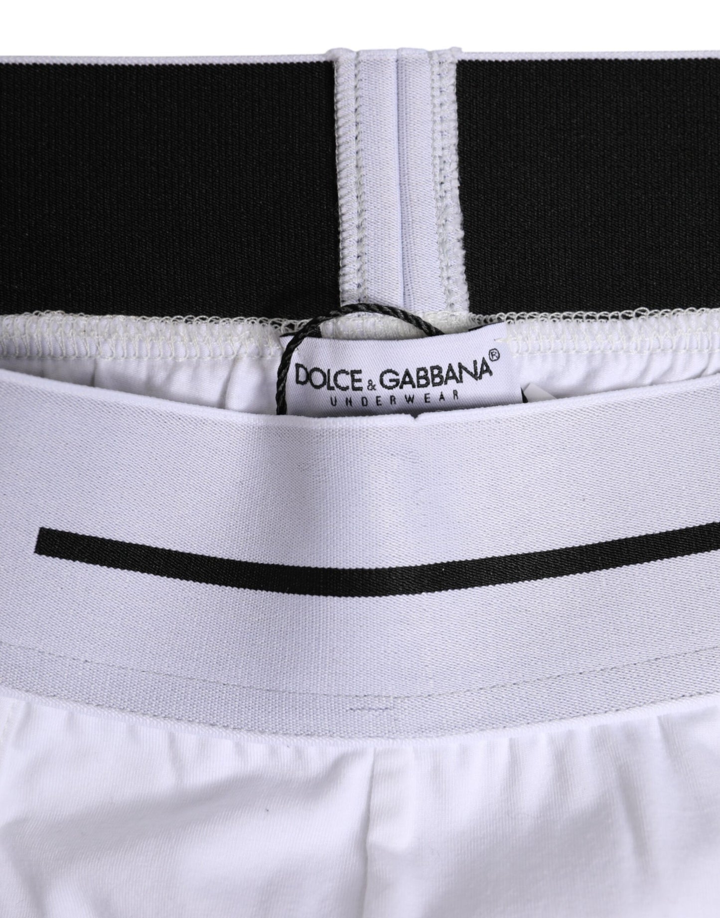 Dolce &amp; Gabbana – Boxershorts aus weißem Baumwollstretch in normaler Passform