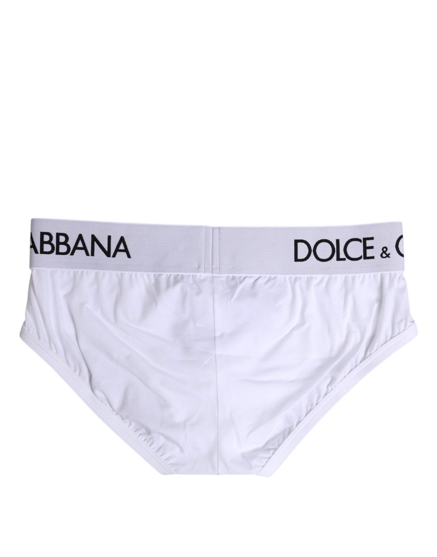 Dolce &amp; Gabbana – Weiße, normale Slip-Unterhose aus Baumwollstretch