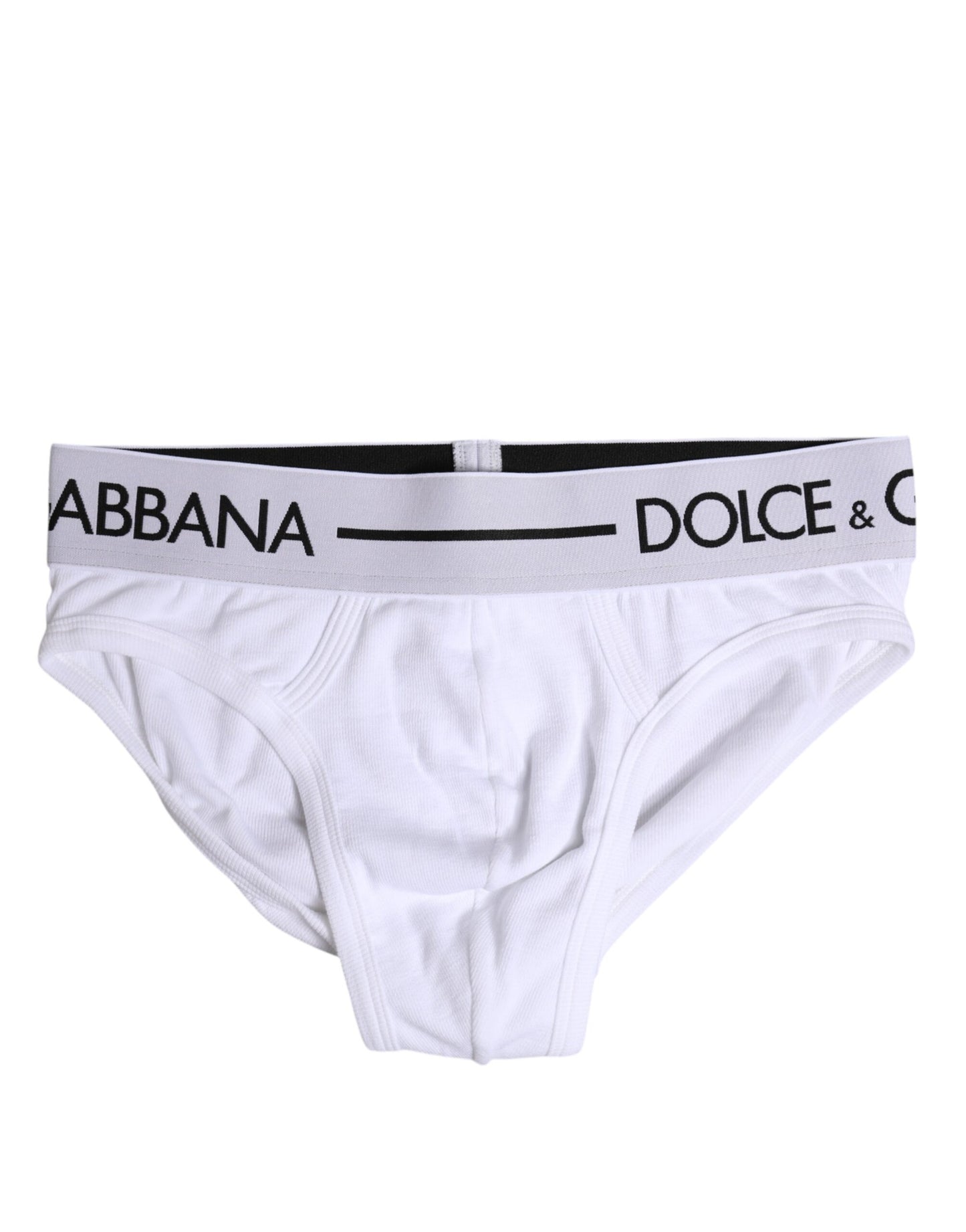 Dolce &amp; Gabbana – Weiße, normale Slip-Unterhose aus Baumwollstretch
