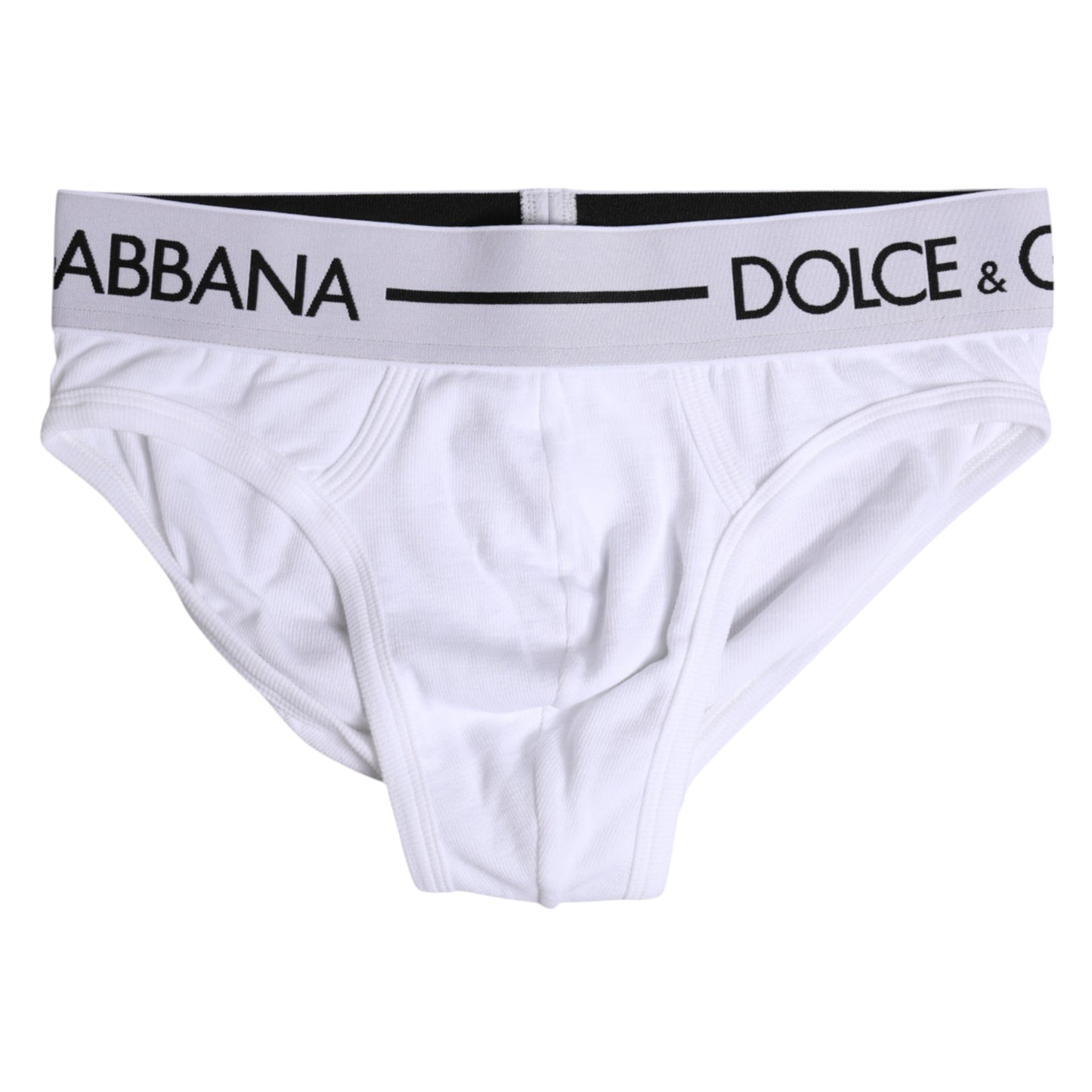 Dolce &amp; Gabbana – Weiße, normale Slip-Unterhose aus Baumwollstretch