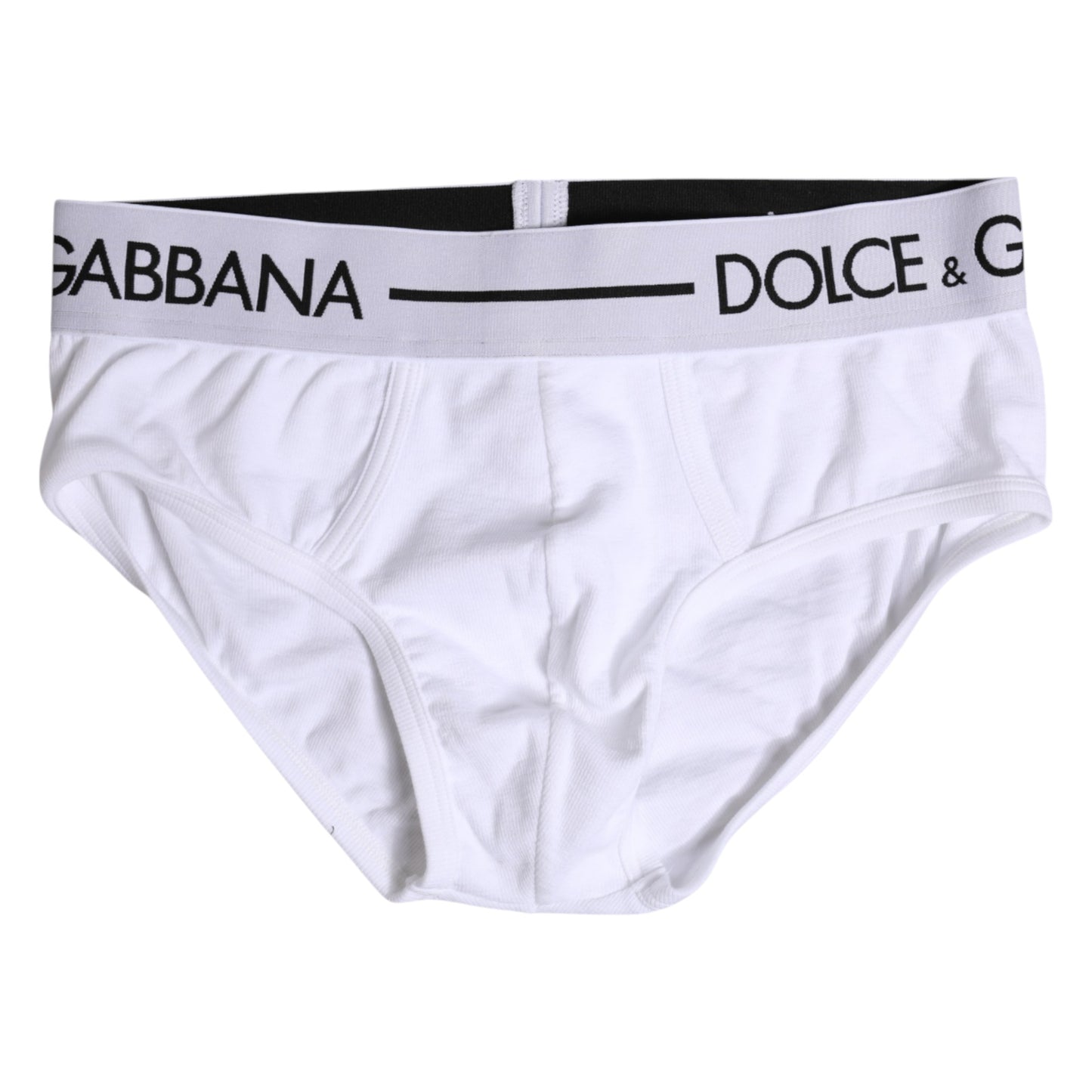 Dolce &amp; Gabbana – Weiße, normale Slip-Unterhose aus Baumwollstretch