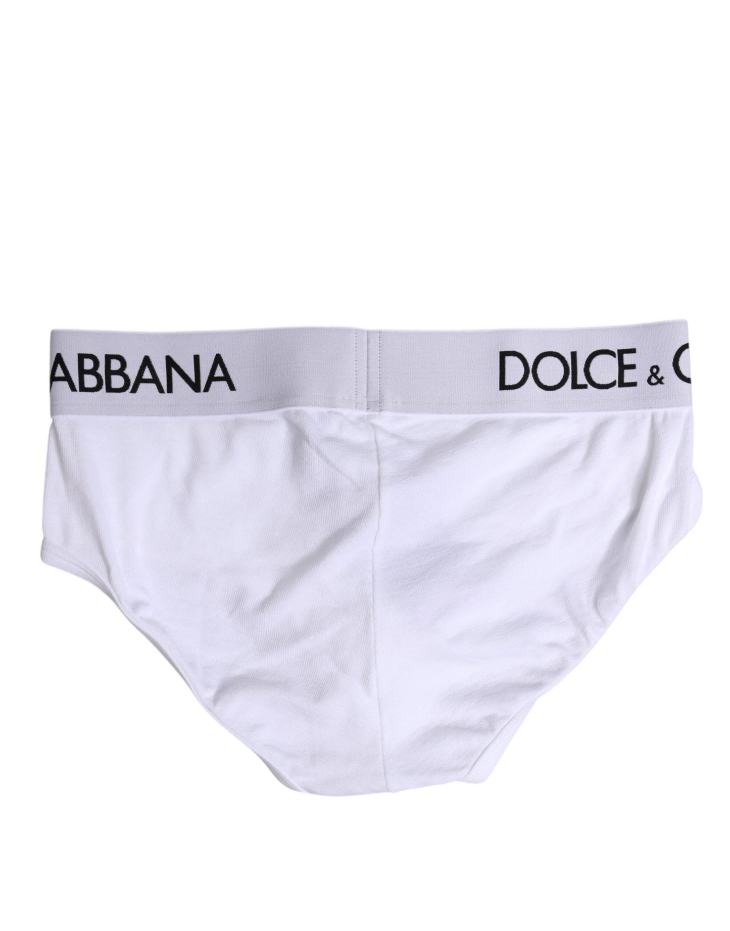 Dolce &amp; Gabbana – Weiße, normale Slip-Unterhose aus Baumwollstretch