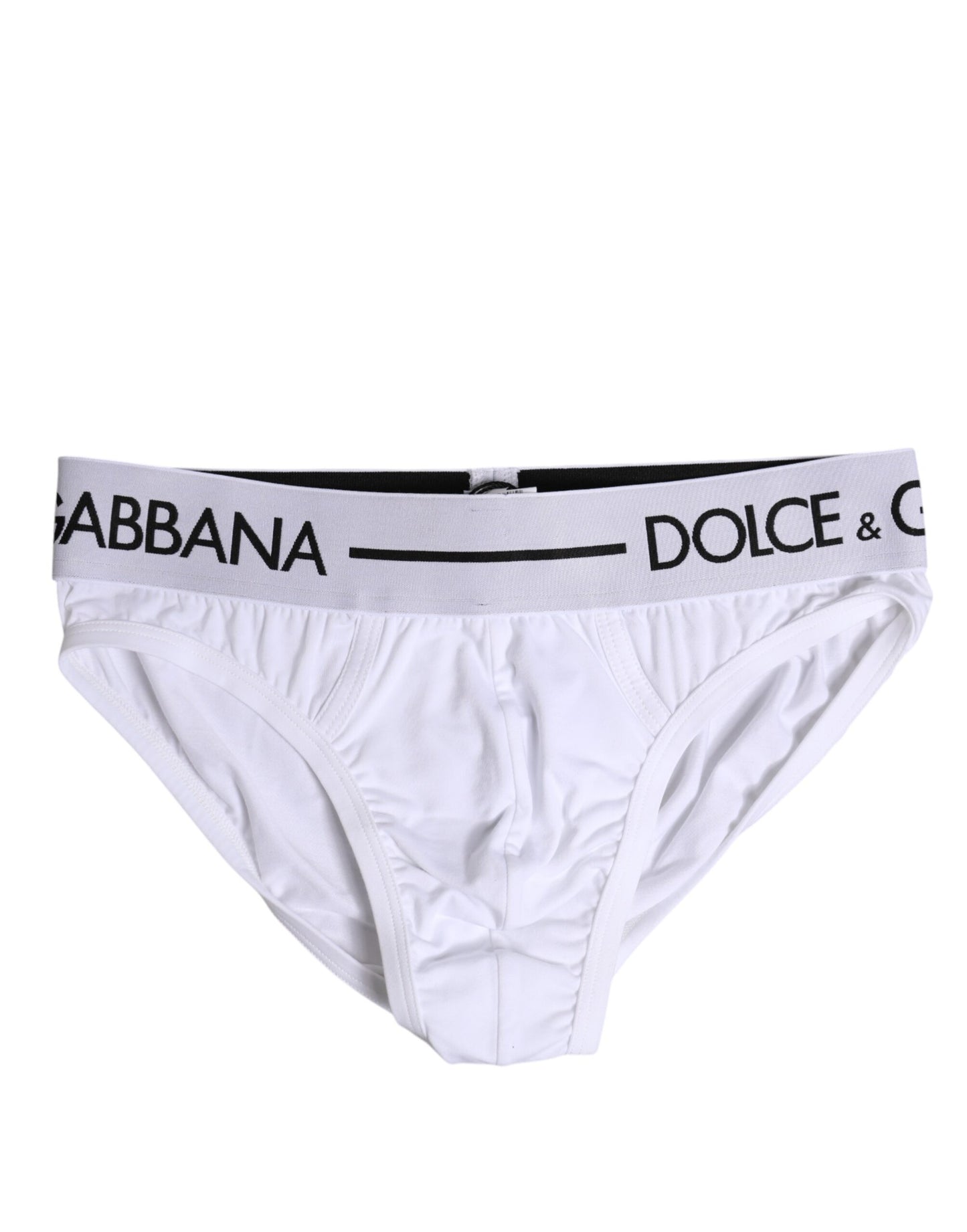 Dolce &amp; Gabbana – Weiße, normale Slip-Unterhose aus Baumwollstretch