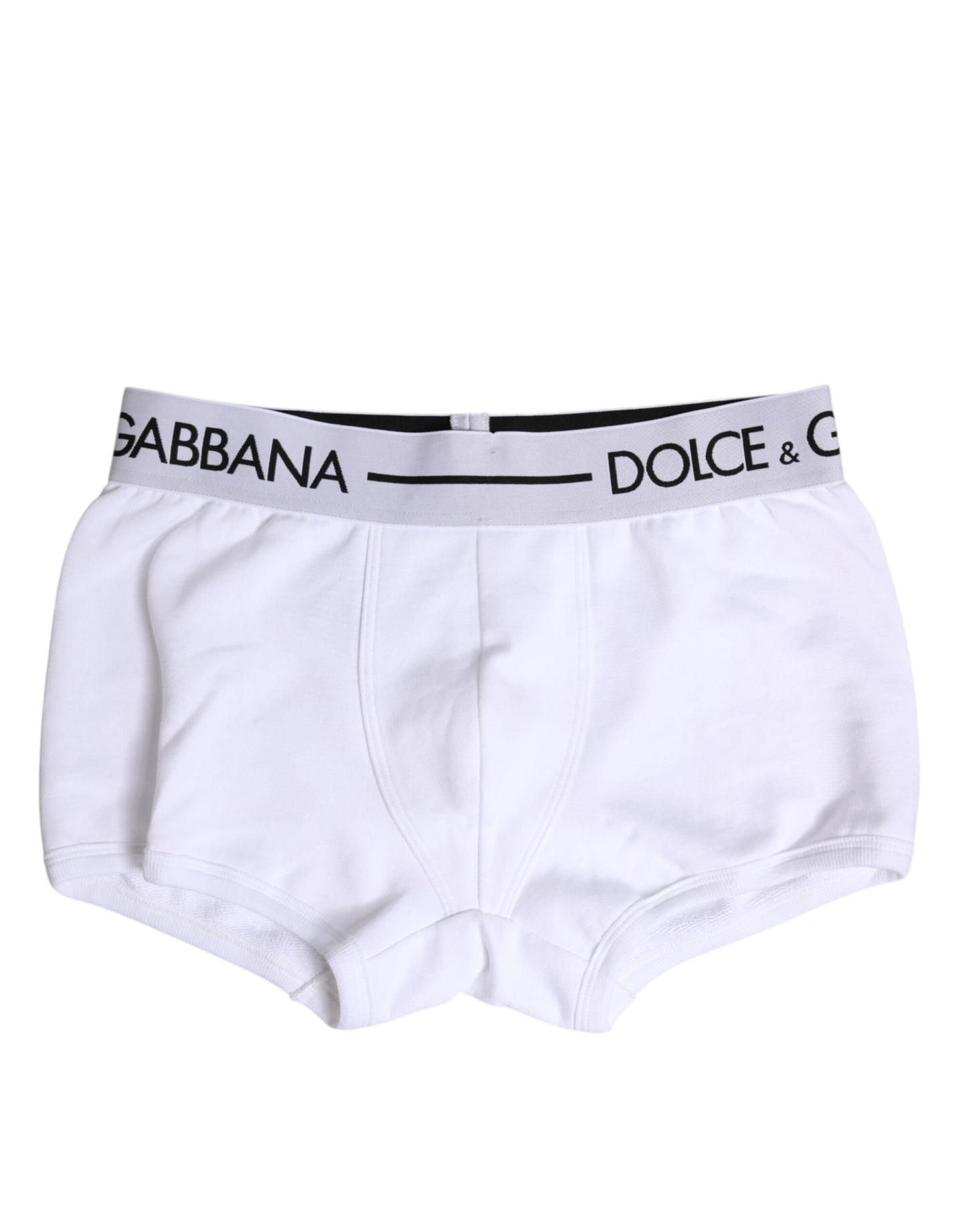 Dolce &amp; Gabbana – Boxershorts aus weißem Baumwollstretch in normaler Passform