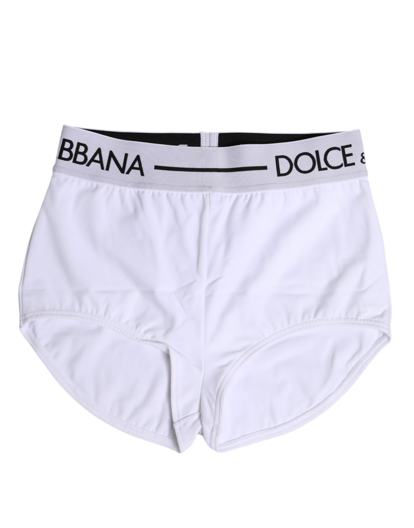 Dolce &amp; Gabbana – Weiße Boxershorts aus Nylon mit Logobund