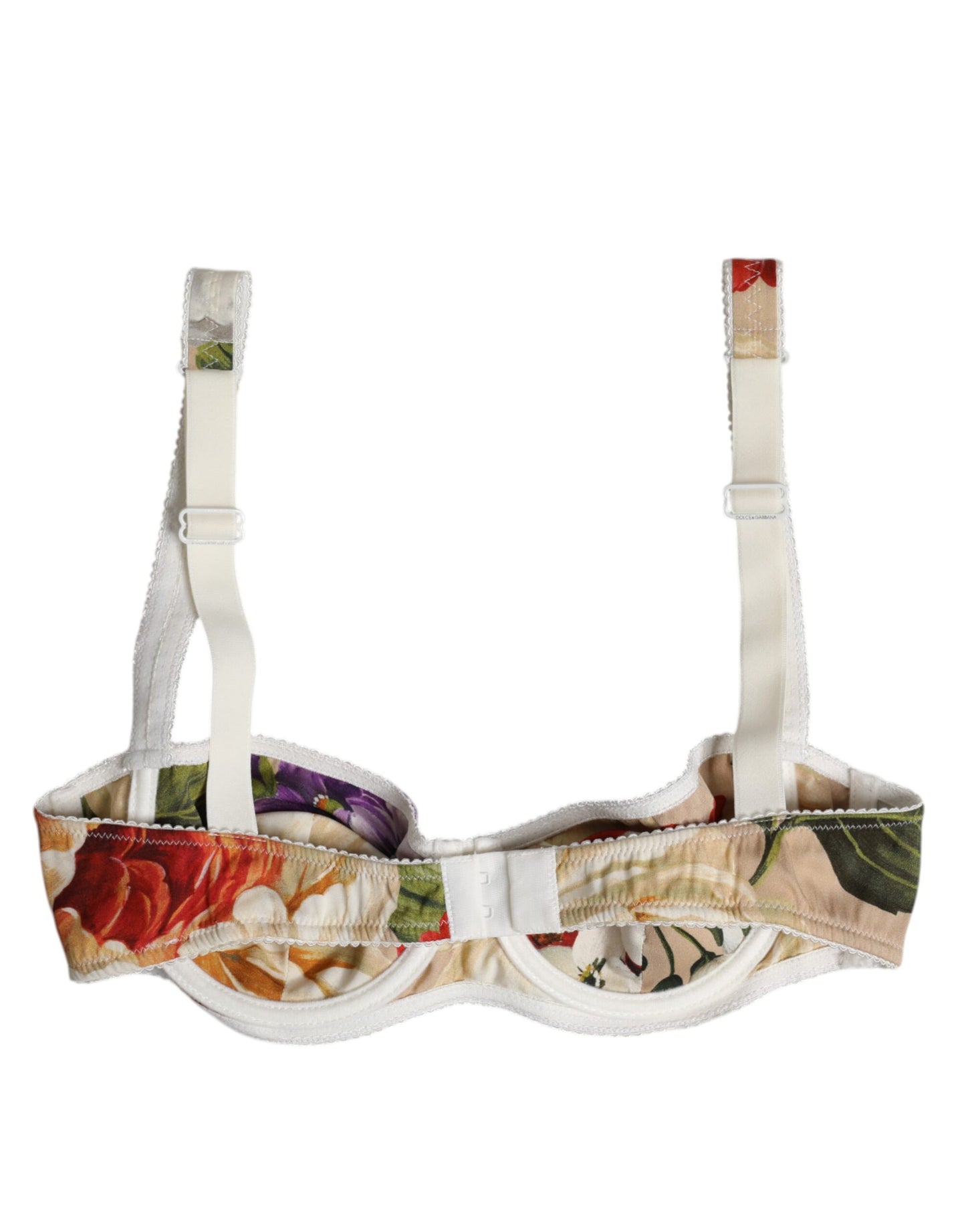 Dolce &amp; Gabbana Beige Floral Balconcino Bügel-BH Unterwäsche