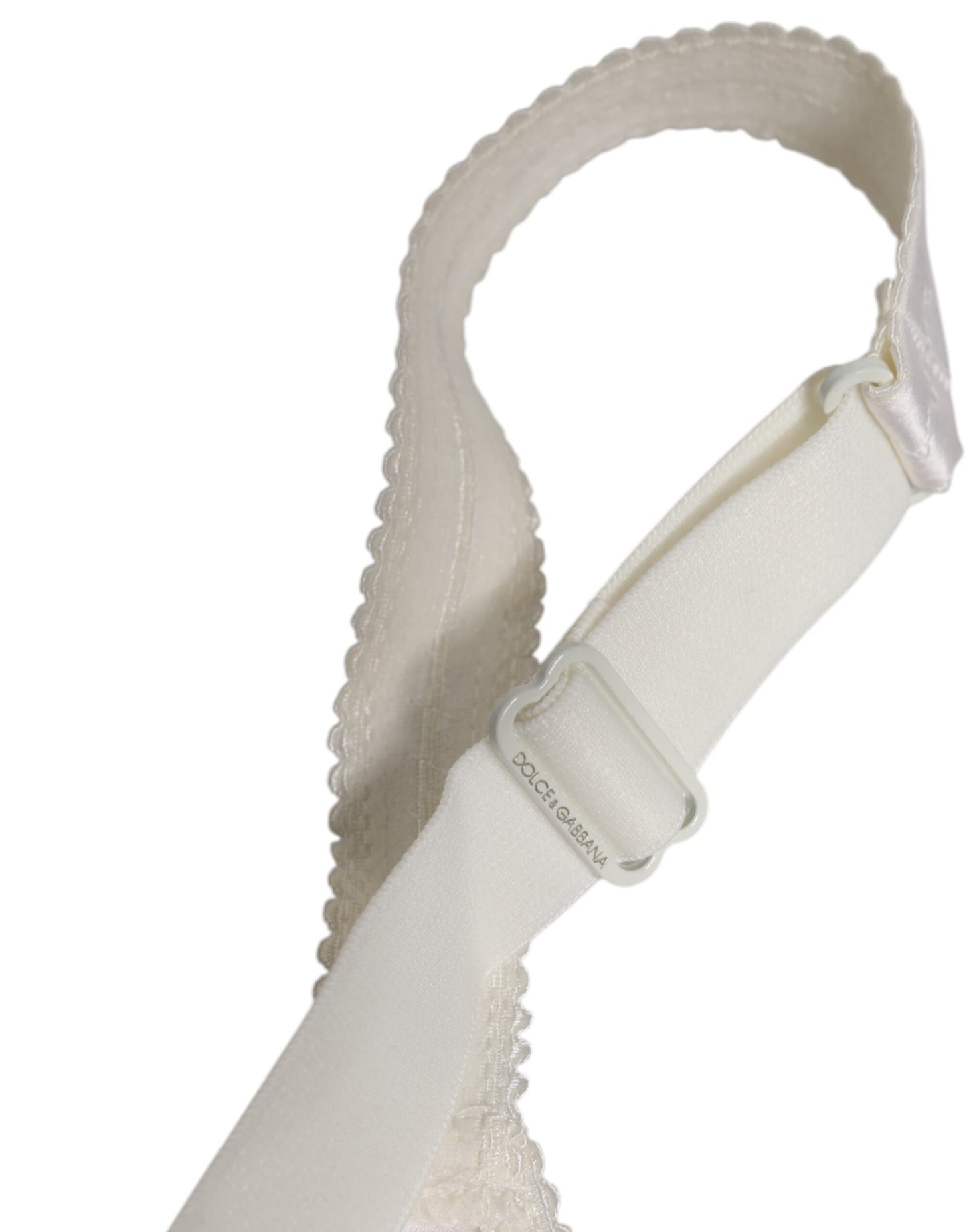 Dolce &amp; Gabbana – Balconette-BH ohne Bügel aus weißer Seide