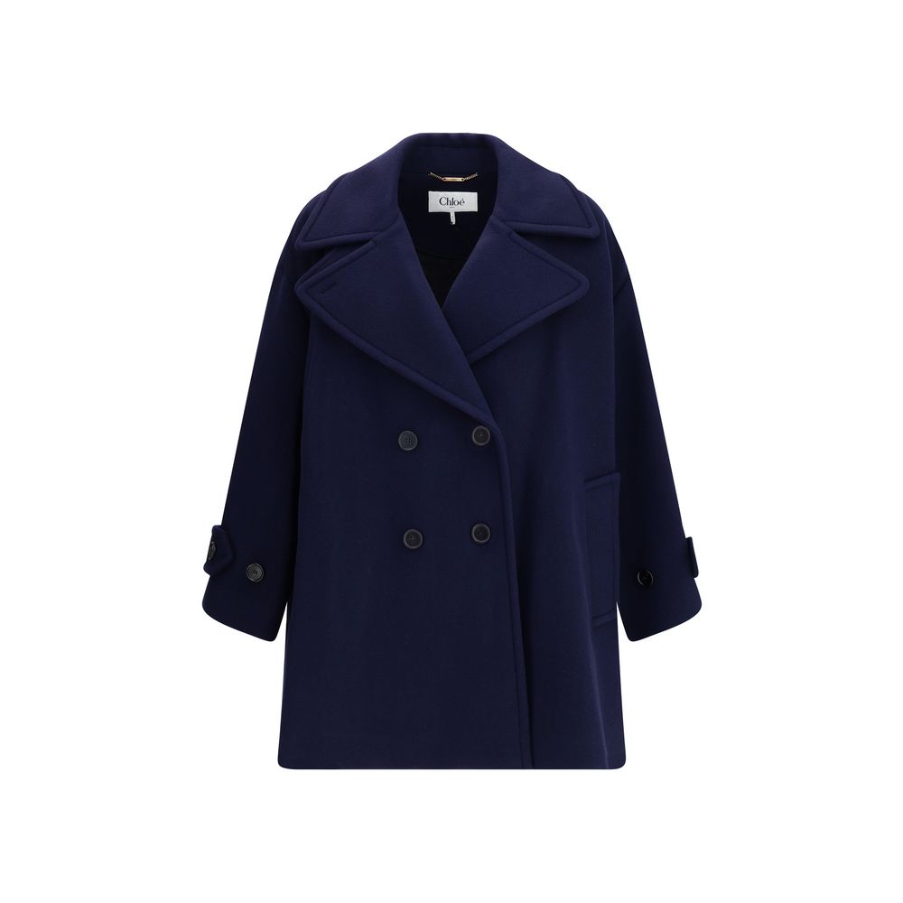 Chloé Blue Wool Coat