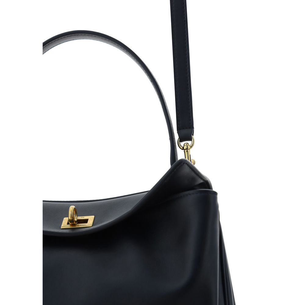 Balenciaga Schultertasche aus schwarzem Kalbsleder Bos Taurus