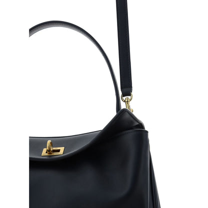 Balenciaga Schultertasche aus schwarzem Kalbsleder Bos Taurus