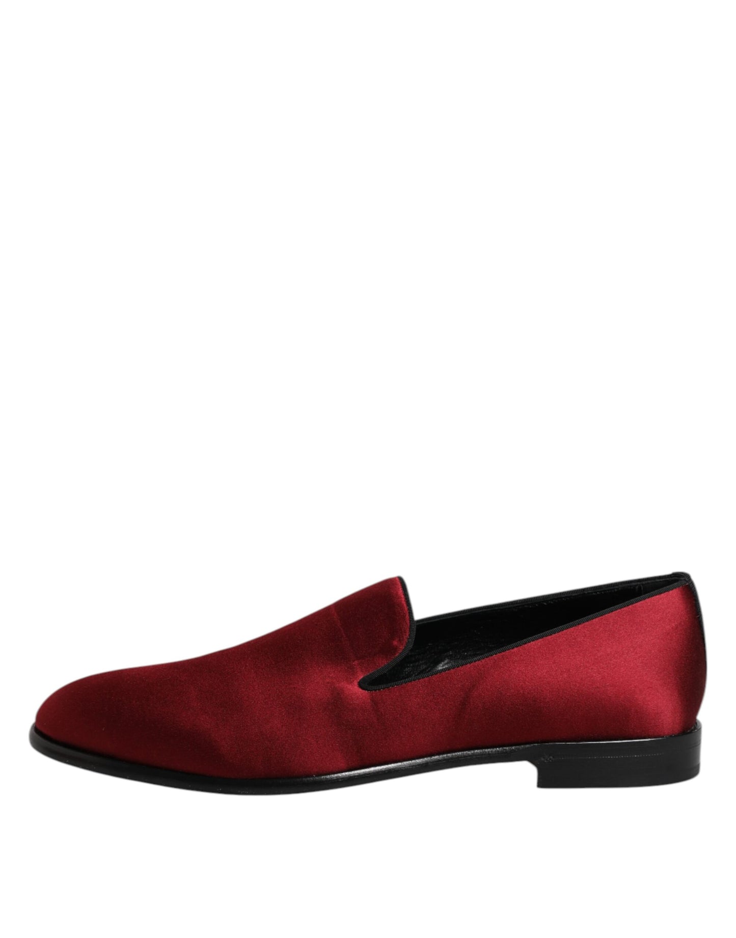 Dolce &amp; Gabbana – Slipper aus rotem Samt, formelle Schuhe