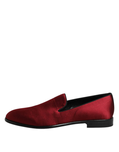 Dolce &amp; Gabbana – Slipper aus rotem Samt, formelle Schuhe