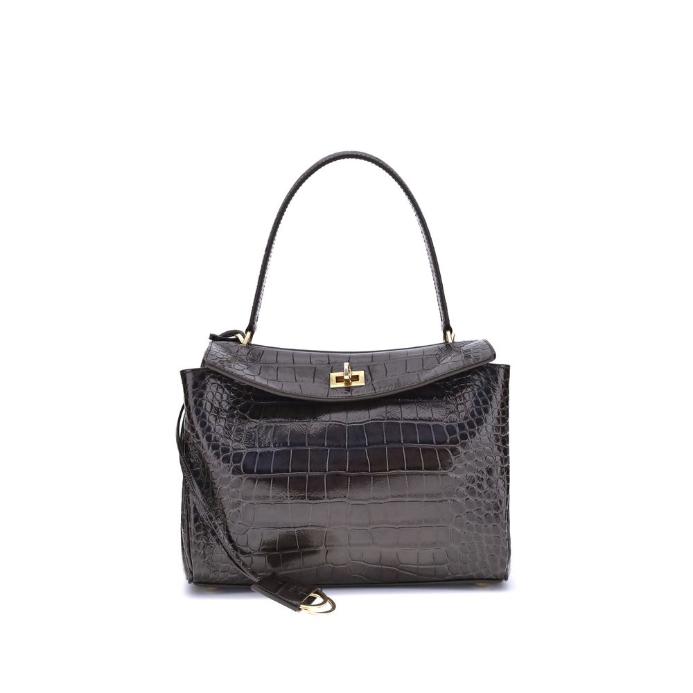 Balenciaga Schultertasche aus schwarzem Kalbsleder Bos Taurus
