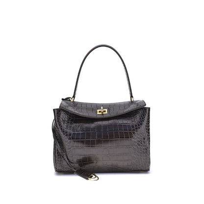 Balenciaga Schultertasche aus schwarzem Kalbsleder Bos Taurus